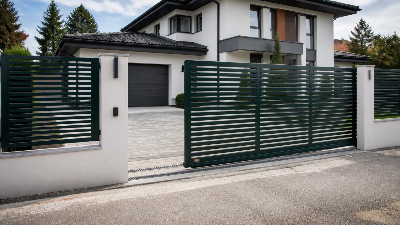 Poartă automată modernă pentru casă privată